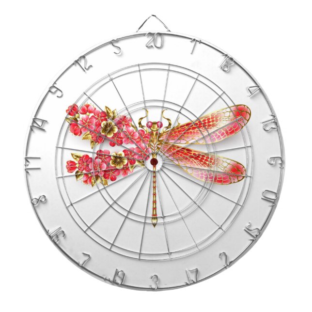 Tabla Dardos Dragonfly com joalheria sakura (Frente)