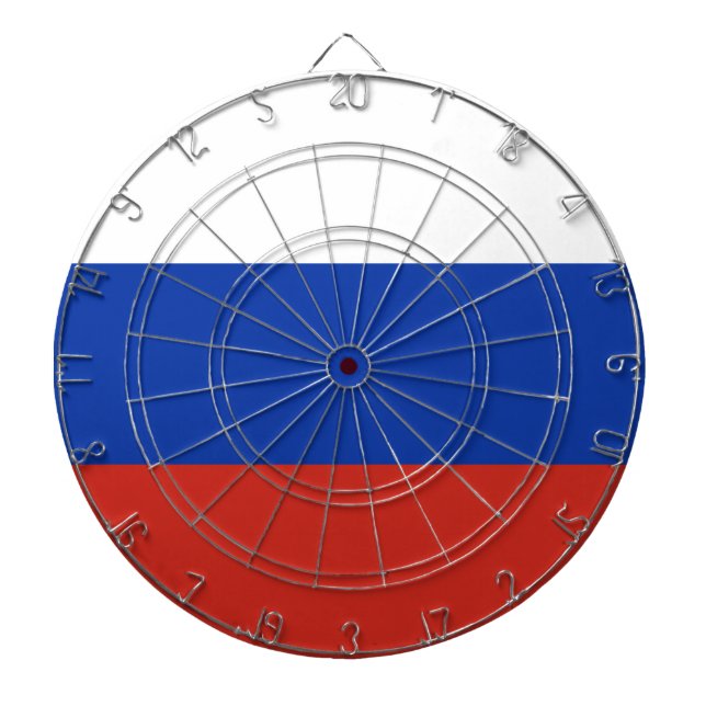 Tabla Dardos Drapeau Russie tricolore (Frente)
