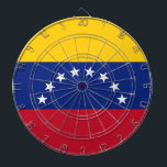 Tabla Dardos Drapeau Venezuela<br><div class="desc">Drapeau du Venezuela: "Dios y Federación" → Dieu et Fédération.
Il est constitué de 3 bandes horizontales jaune,  bleue et rouge avec 8 étoiles sur la bande bleue ; les 8 étoiles représentent les 8 provinces.</div>