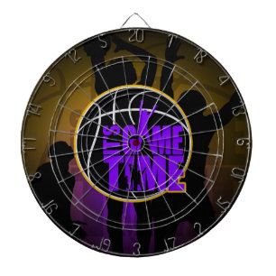 Tabla Dardos É hora do jogo - Roxo e Dourado
