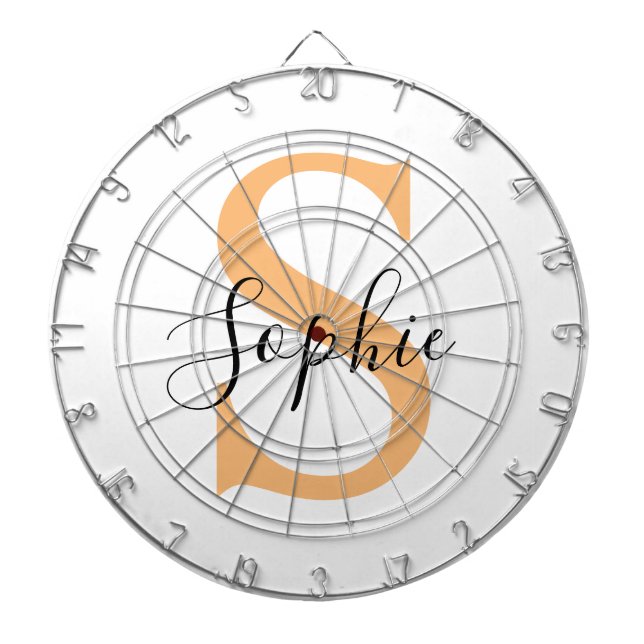 Tabla Dardos Elegant Script Custom Name Personalized Gift (Frente)