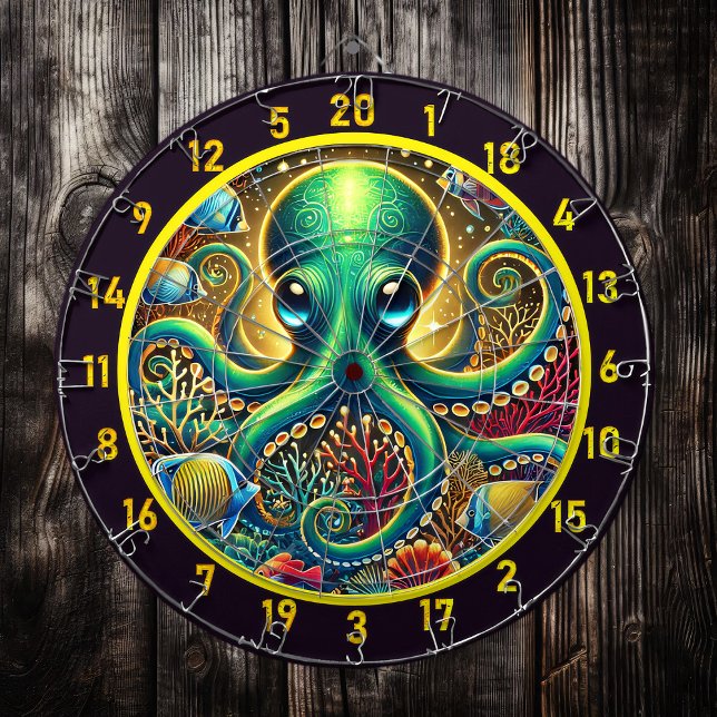 Tabla Dardos Emerald Abyss Octopus Dartboard (Criador carregado)