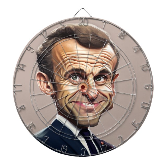 Tabla Dardos Emmanuel Macron Dartboard (Frente)