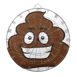 Tabla Dardos emoji de cocô engraçado
