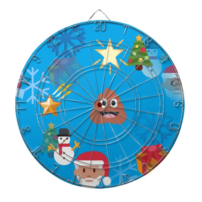 Tabla Dardos emoji poop christmas (Frente)
