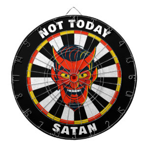 Tabla Dardos Engraçado Não Hoje Satã Dartboard