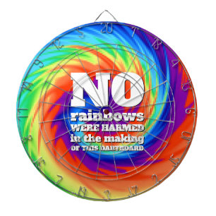 Tabla Dardos Engraçado TieDye Nenhum Arco-Chuva Foi Aquecido..