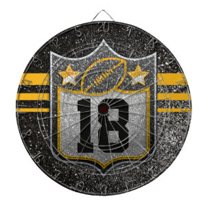 Tabla Dardos Equipe USA Sports Black e Dourado Pittsburgh Futeb