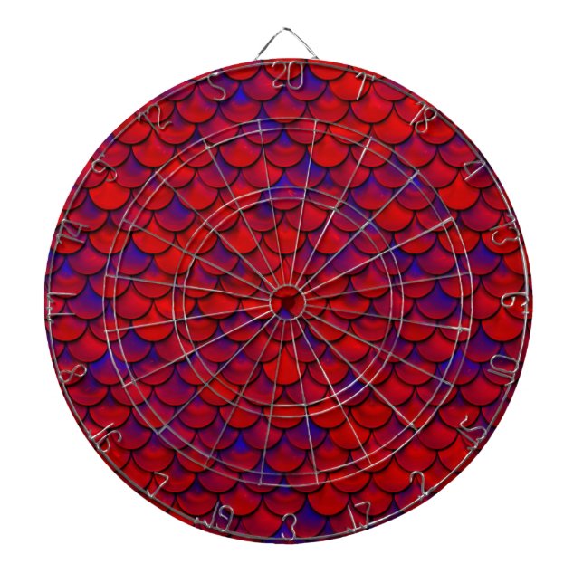Tabla Dardos Escalas de Vermelho e Roxo (Frente)