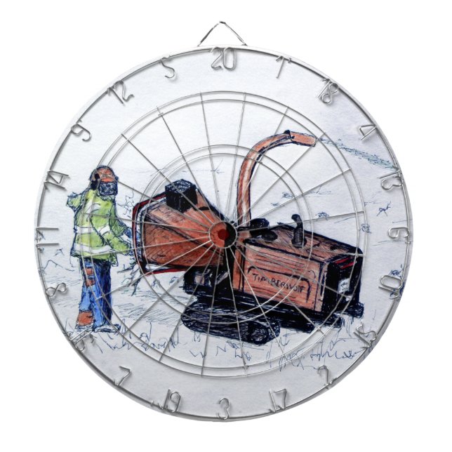 Tabla Dardos Escorrega de madeira Timberwolf (Frente)