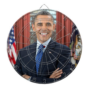 Tabla Dardos Escritório Oval Oficial Retrato Presidente Obama