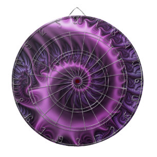 Tabla Dardos Espiral De Arte Fractal, Roxal, Rosa-Legal, vívida