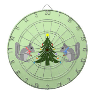 Tabla Dardos Esquilos Decorantes de Árvores de Natal