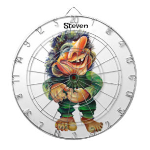 Tabla Dardos Estandinava - Troll Engraçado Ilustração de Aquare