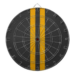 Tabla Dardos Estilo de Fibra de Carbono de Corridas Amarelas Vi