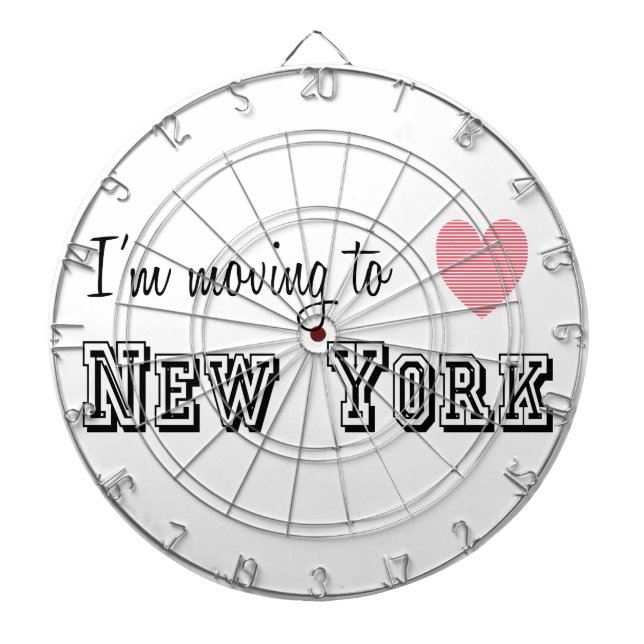Tabla Dardos Estou me mudando para Nova York (Frente)