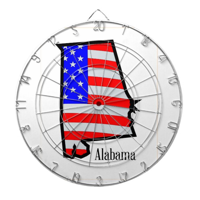 Tabla Dardos Estrelas do Alabama e Stripes (Frente)