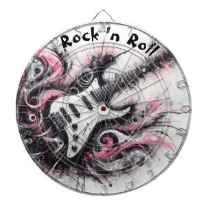Tabla Dardos Eu Adoro Rock N Roll Pintura Elétrica De Violão