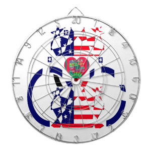 Tabla Dardos EUA Esperam Belo Design de Bandeira Nacional