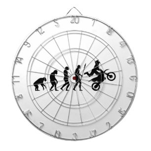 Tabla Dardos Evolução da bicicleta da sujeira