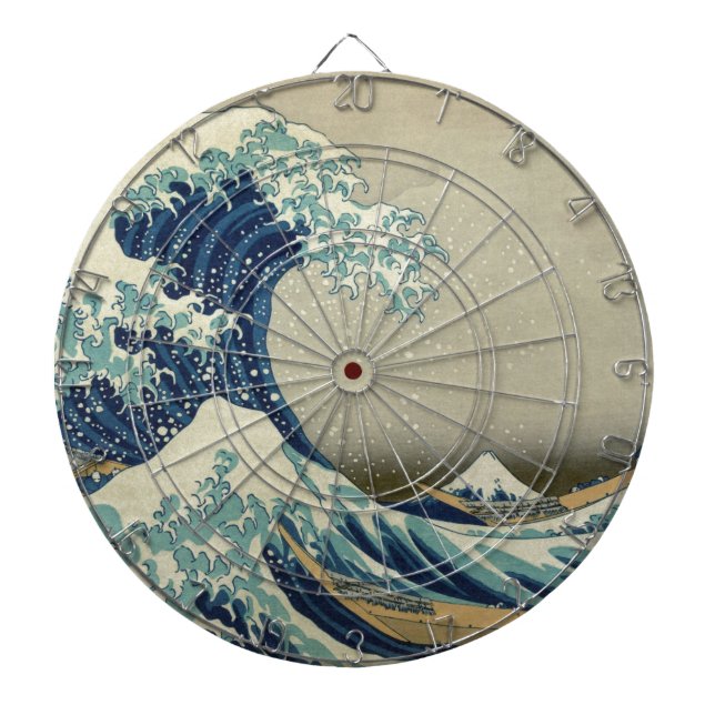 Tabla Dardos Excelente Wave de Kanagawa - Hokusai (Frente)