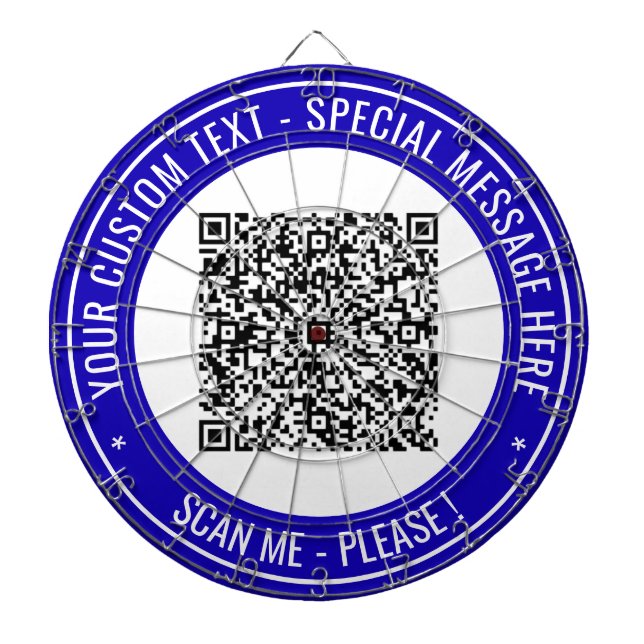 Tabla Dardos Exemplo de placa inicial de código QR Texto person (Frente)
