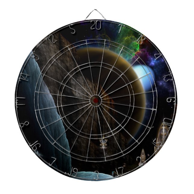 Tabla Dardos Exploração De Arte Fractal Espacial (Frente)