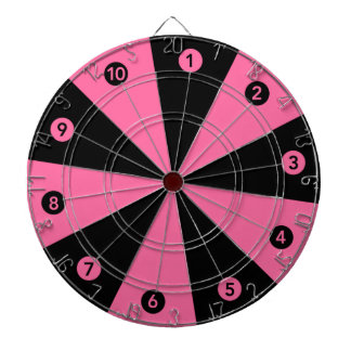 Tabla Dardos Fácil conselho de dardos De 1 a 10 em rosa e preto