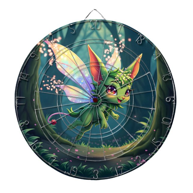 Tabla Dardos Fada Encantada – Sprite da Floresta Mágica  (Frente)
