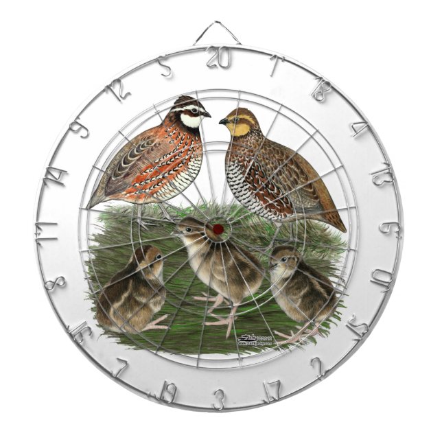 Tabla Dardos Família de Codorniz Bobwhite (Frente)