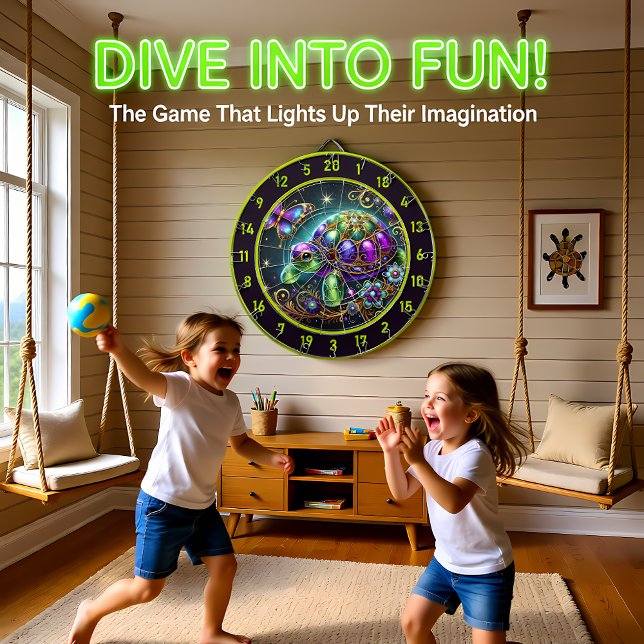 Tabla Dardos Fantasy Turtle Butterfly Russ Lodge Decor (Criador carregado)