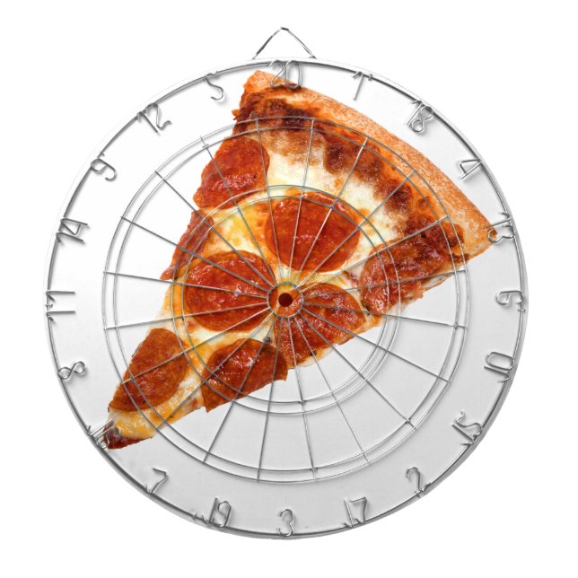 Tabla Dardos Fatia de pizza de pepperoni clássica derretida do  (Frente)