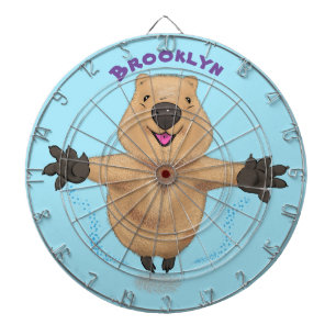 Tabla Dardos Feliz design de desenho de quokka