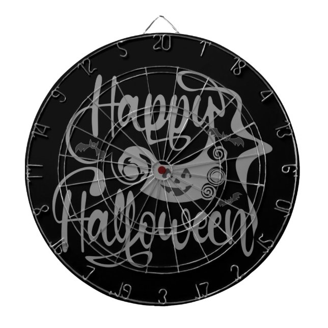 Tabla Dardos Feliz morcego de Halloween jack ou lanterna (Frente)
