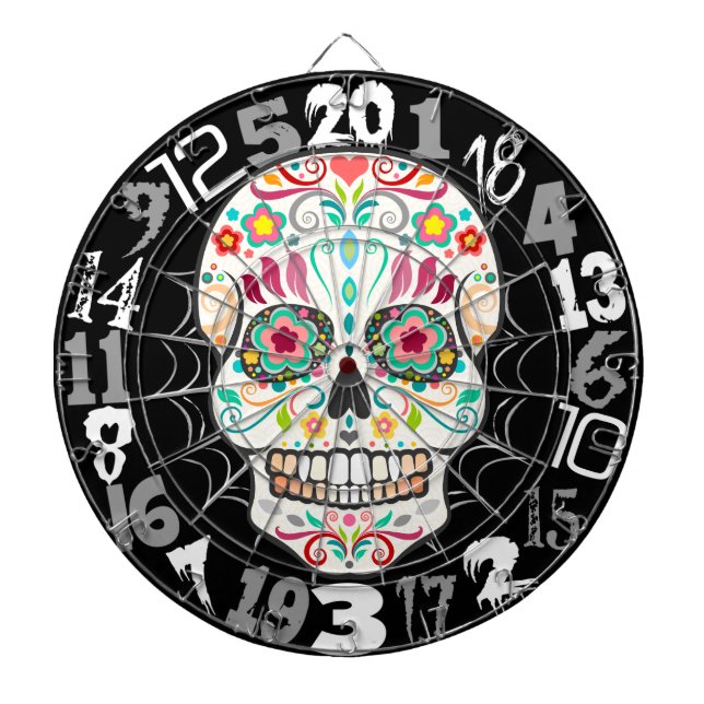 Tabla Dardos Feliz Muertos - Dartboard feliz do crânio do (Frente)