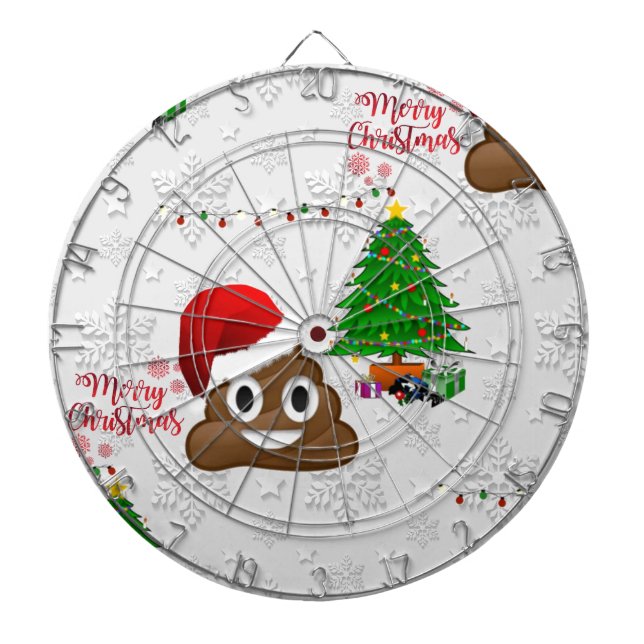 Tabla Dardos feliz natal poo emoji (Frente)