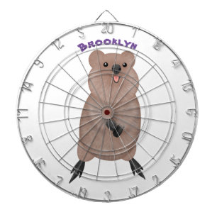 Tabla Dardos Feliz sorriso, design de desenho animado de quokka
