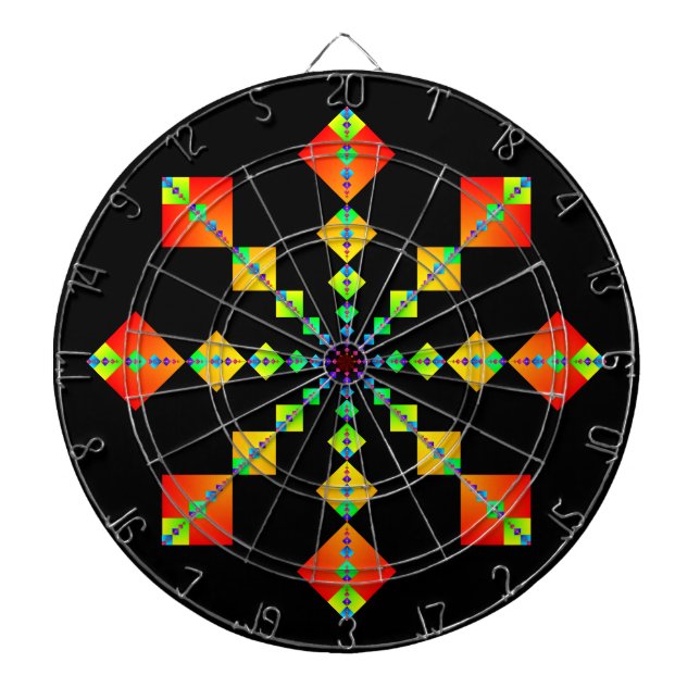 Tabla Dardos Fibonacci esquadra a mandala (Frente)
