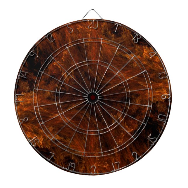 Tabla Dardos fiery Abstact Feather Fractal Dart Board (Frente)