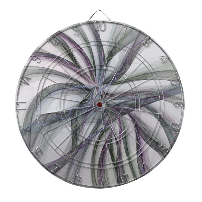 Tabla Dardos Filigree aciona Fractal Abstrato Swing Moderno (Frente)