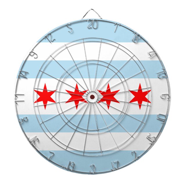 Tabla Dardos Flag of Chicago, Illinois Dartboard (Frente)