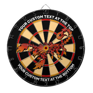 Tabla Dardos Flames Scorpion Dartboard com Texto Personalizado