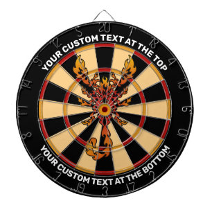 Tabla Dardos Flames Scorpion Dartboard com Texto Personalizado