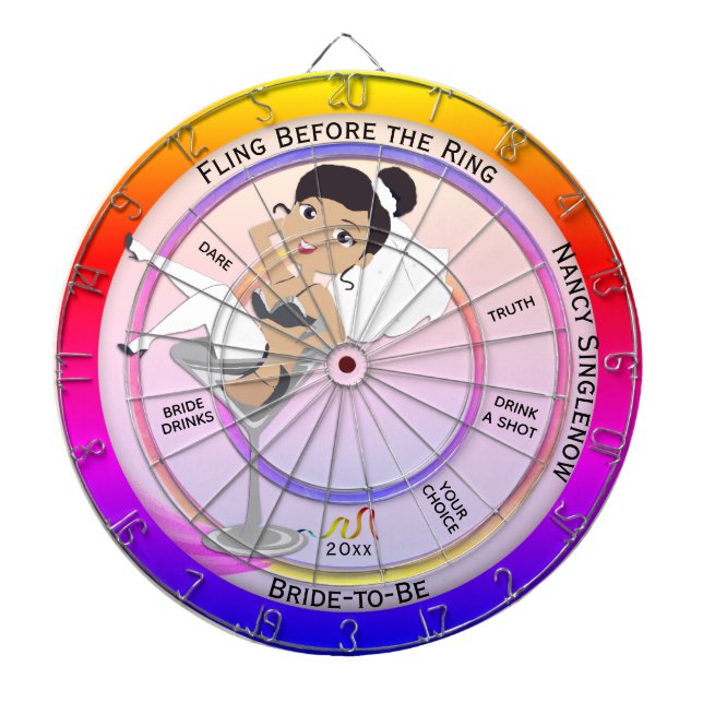 Tabla Dardos Fling Antes da Festa de solteira do Anel Brunett (Frente)