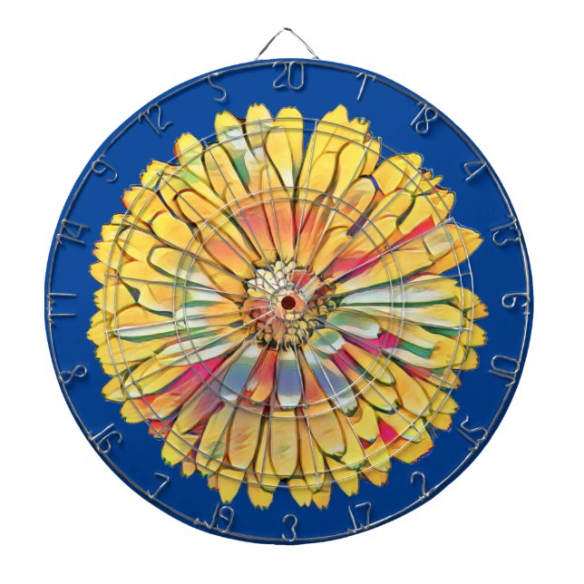Tabla Dardos Flor Amarelo Marigold (Frente)