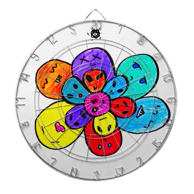 Tabla Dardos Flor de Alienígena de disquete (Frente)