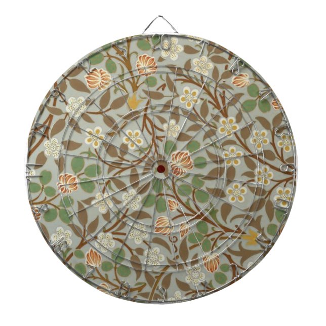 Tabla Dardos Flor de Botânica Trevo de William Morris (Frente)