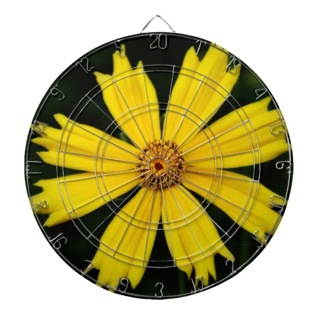 Tabla Dardos Flor de Cosmos Amarelo (Frente)