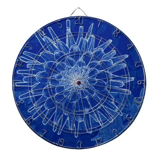 Tabla Dardos flor em azul (Frente)