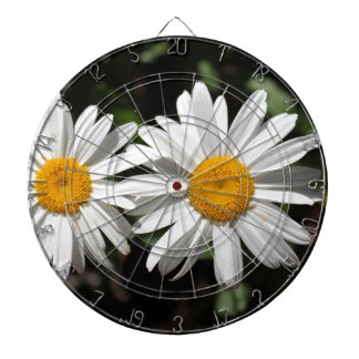 Tabla Dardos Flores bonito e puras de margarida branca